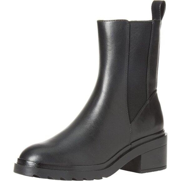 ✨ Amazon Essentials Ankle Boots Women Black Chunky Sole Chelsea Boot - Picture 1 of 6